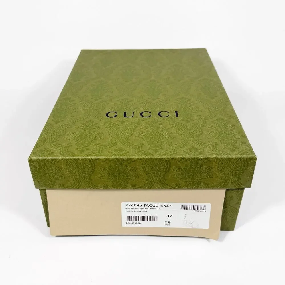 Gucci Pilar Denim Wedge Heel  - Women’s 7 - Picture 8 of 8